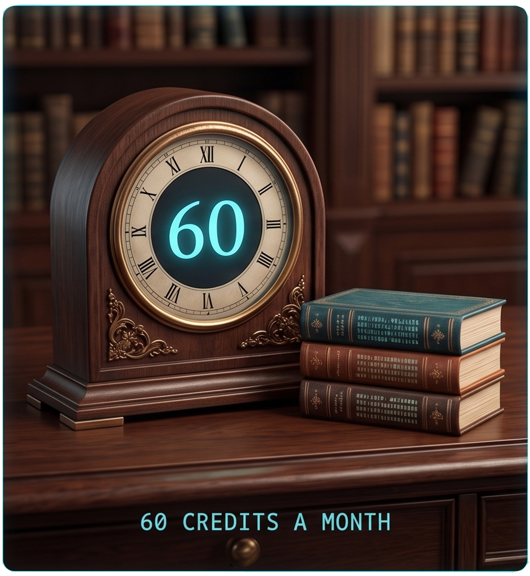 A clock face reading 60