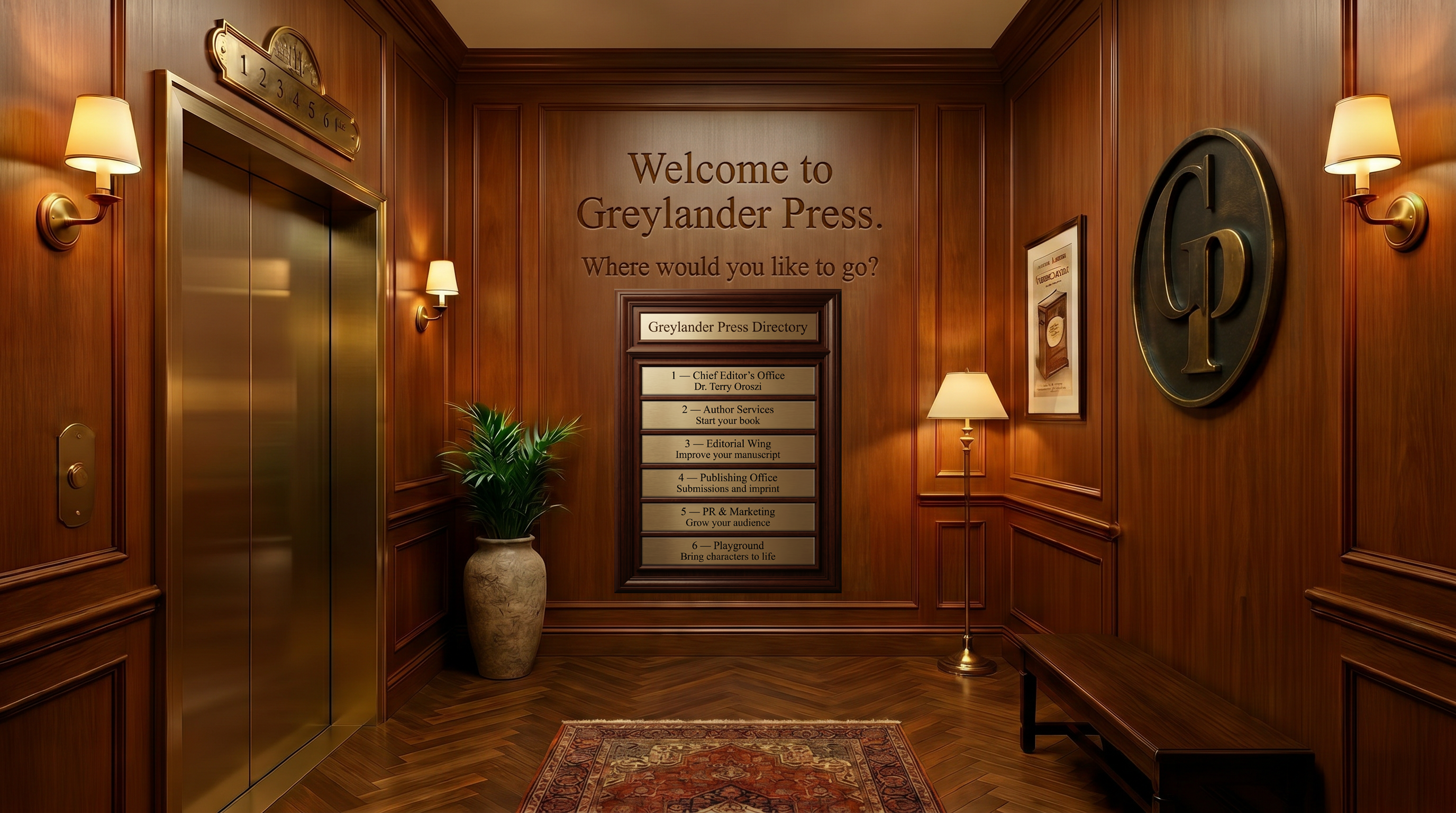 Greylander Press lobby